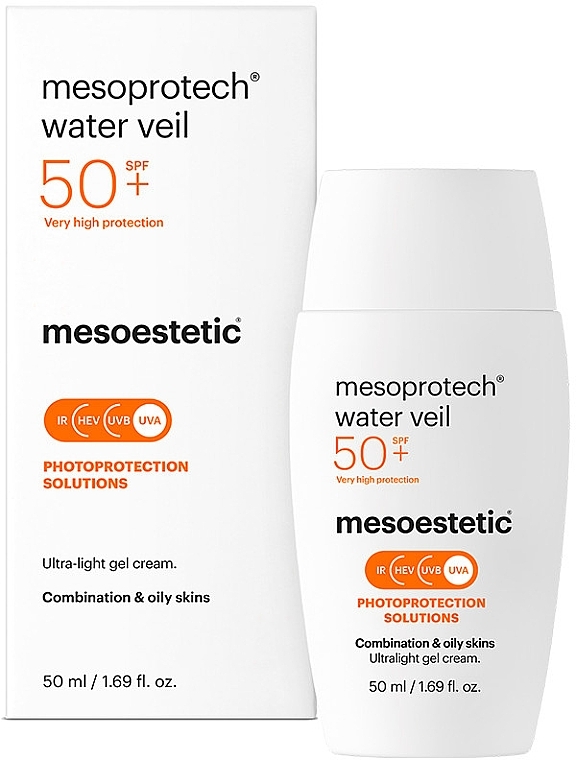 Sonnenschutzemulsion für das Gesicht - Mesoestetic Mesoprotech Water Veil SPF 50+  — Bild N2