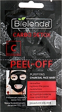 Düfte, Parfümerie und Kosmetik Peel-Off Gesichtsmaske mit Aktivkohle und Pink Grapefruit für fettige und Mischhaut - Bielenda Carbo Detox Peel-Off Purifying Charcoal Mask