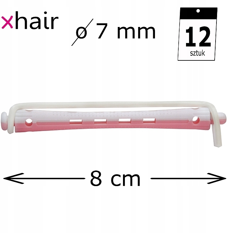 Dauerwellwickler d7 mm weiß-rosa 12 St. - Xhair — Bild N1