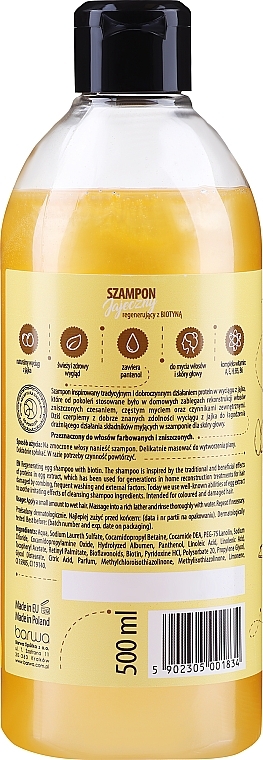 Regenerierendes Ei-Shampoo mit Vitaminkomplex - Barwa Natural Shampoo — Bild N4
