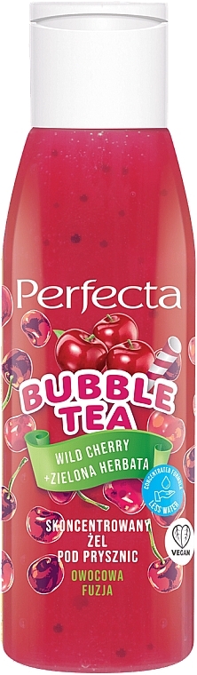 Duschgel mit Wildkirsche und grünem Tee - Perfecta Bubble Tea Wild Cherry + Green Tea Concentrated Shower Gel MINI  — Bild N1