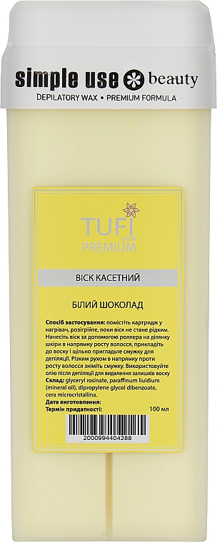 Wachspatrone Weiße Schokolade - Tufi Profi Premium — Bild N1