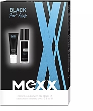 Düfte, Parfümerie und Kosmetik Mexx Black Man - Körperpflegeset (Körperspray 75 ml + Duschgel 50 ml) 