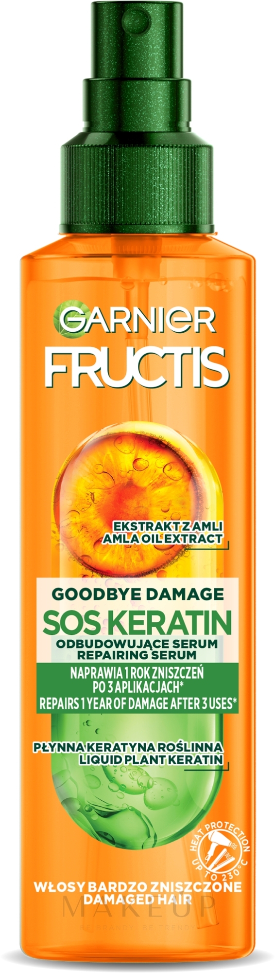 Spray für dünnes und geschädigtes Haar mit Amla-Öl-Extrakt und Keratin - Garnier Fructis SOS Spray Serum — Bild 150 ml