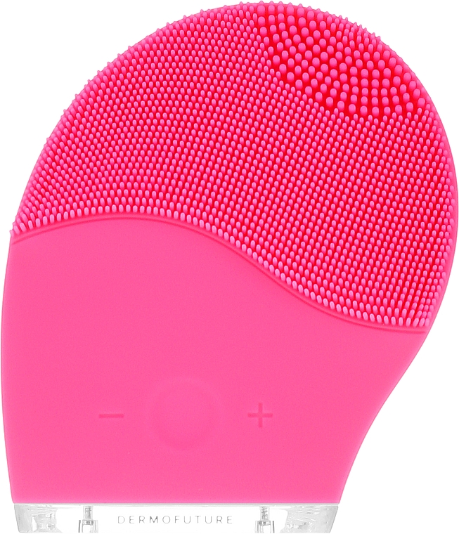 Elektrische Gesichtsreinigungsbürste aus Silikon rosa - Dermofuture — Foto N2