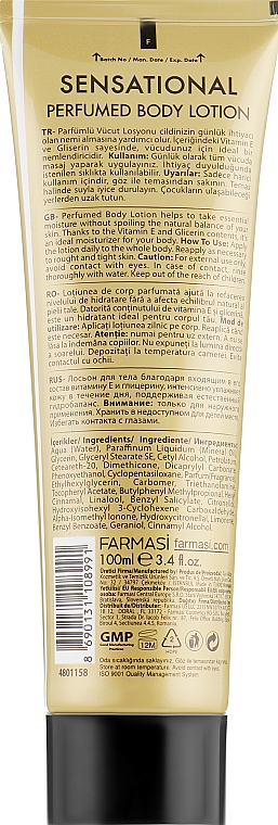 Farmasi Sensational - Parfümierte Körperlotion mit Vitamin E — Bild N2