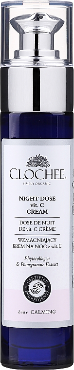 Nachtcreme für das Gesicht mit Phyto-Kollagen und Granatapfel-Extrakt - Clochee Night Dose Vit. C Cream — Bild N1