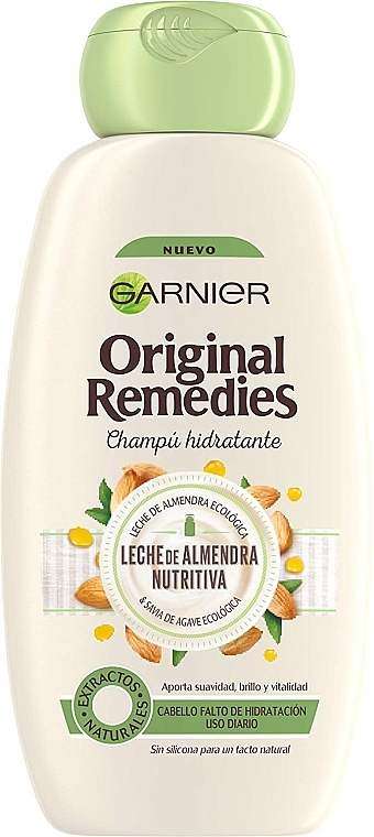 Feuchtigkeitsspendendes Shampoo mit Mandelmilch - Garnier Original Remedies Almond Milk Shampoo — Bild N1