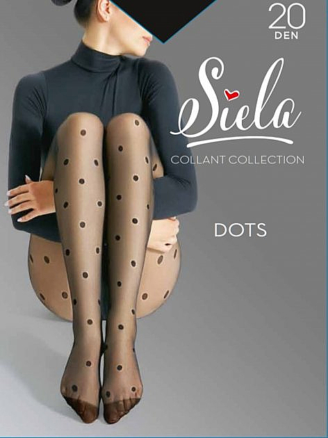 Strumpfhose für Damen Dots (1) 20 Den nero - Siela — Bild N1