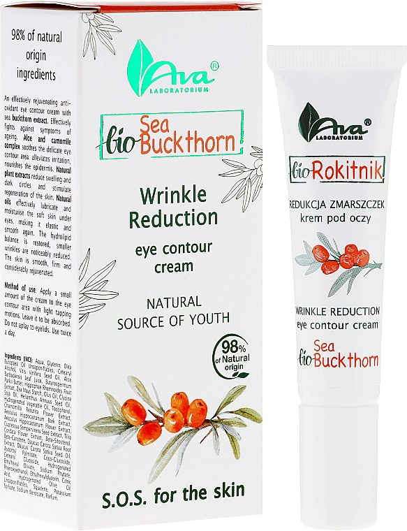 Anti-Falten Augencreme - Ava Laboratorium BIO Sea Buckthorn Eye Contour Cream — Bild N1