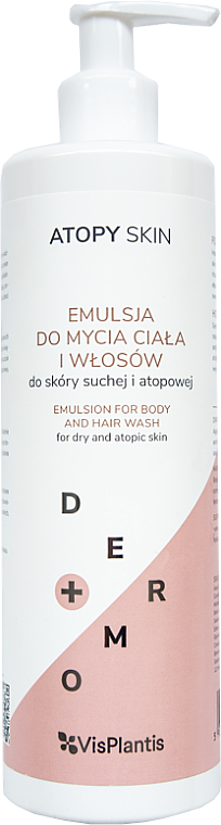 Waschemulsion für Körper und Haar für trockene und atopische Haut - Vis Plantis Atopy Skin Emulsion For Body And Hair Wash