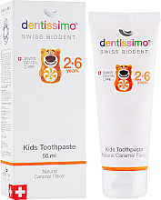 Kinderzahnpasta-Gel 2-6 Jahre mit Karamell-Geschmack - Dentissimo Kids Toothpaste Caramel — Bild N2