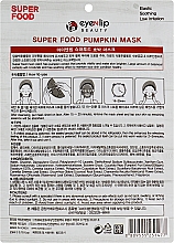 Tuchmaske für das Gesicht mit Kürbisextrakt - Eyenlip Super Food Pumpkin Mask — Bild N2