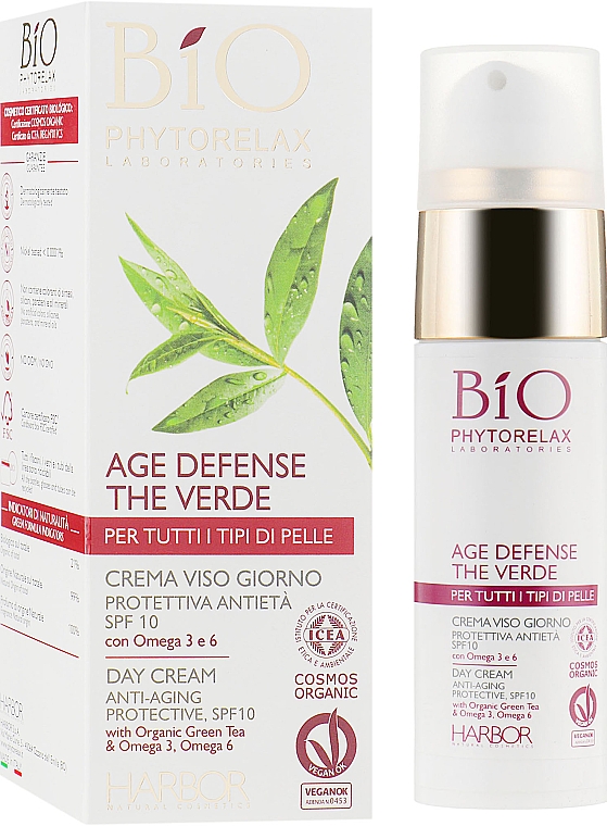 Anti-Aging-Tagescreme für das Gesicht - Phytorelax Laboratories Bio Age Defence The Verde Day Cream SPF10 — Bild N1