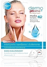 Düfte, Parfümerie und Kosmetik Feuchtigkeitsspendende Sauerstoffmaske mit Hyaluronsäure - Dermo Pharma Skin Repair Expert Skin Lightening Face Mask 4D