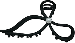 Haarspange Schleife mit Perlen schwarz - Lolita Accessories — Bild N1
