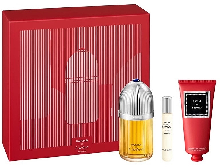 Cartier Pasha de Cartier Parfum - Duftset (Parfum 100ml + Parfum Mini 10ml + Duschgel 100ml)  — Bild N1
