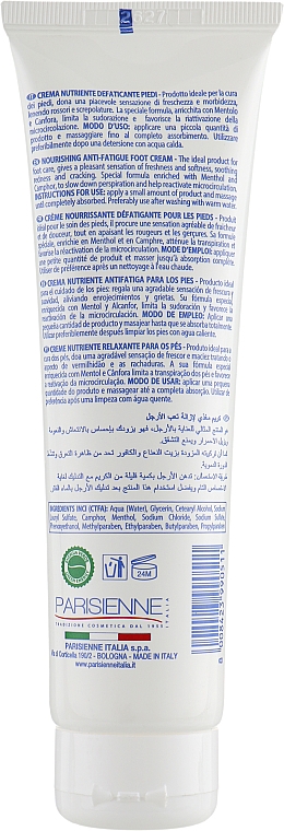 Pflegende Fußcreme mit Menthol - Parisienne Italia Leniped Nourishing Foot Cream With Mentol — Bild N2