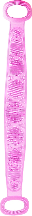 Doppelseitige Reiniguns- und Massagebürste für den Körper aus Silikon rosa - Deni Carte — Bild N2