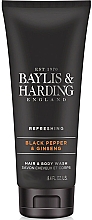 Düfte, Parfümerie und Kosmetik 2in1 Duschgel und Shampoo Black Pepper & Ginseng - Baylis & Harding Black Pepper & Ginseng