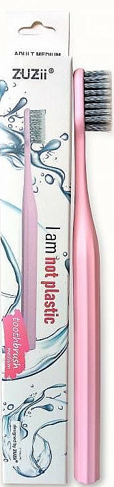 Biologisch abbaubare Zahnbürste rosa - Zuzii Toothbrush — Bild N1