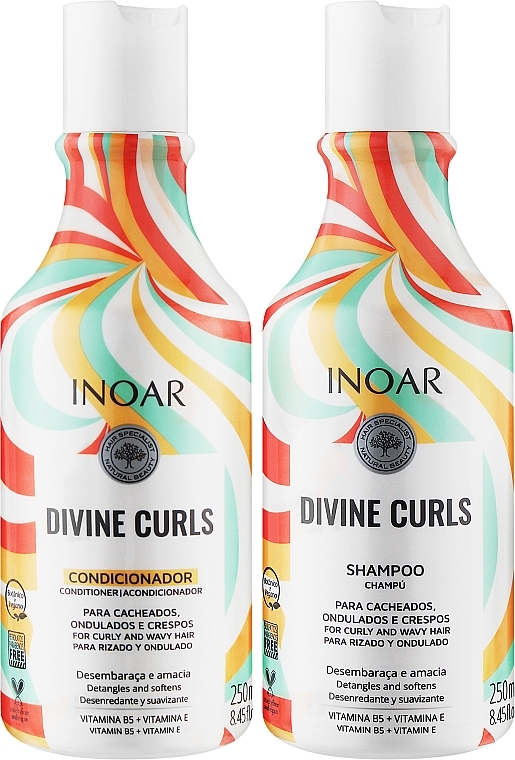 Haarpflegeset - Inoar Absolut Divine Curls (Shampoo 250ml + Conditioner 250ml) — Bild N2