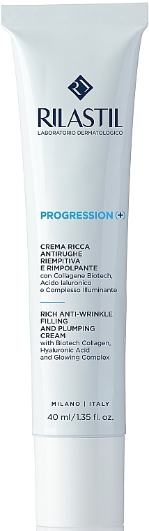 Gesichtscreme - Rilastil Progression ( + ) Rich Anti-Wrinkle Filling Plumping Cream — Bild N1