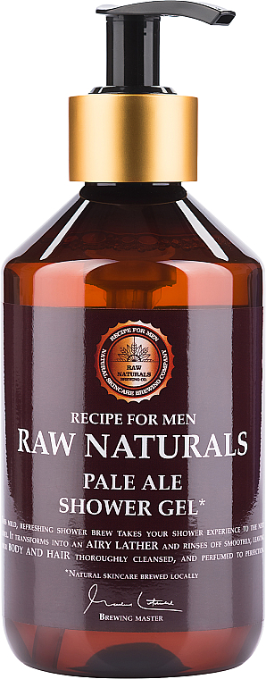 Mildes erfrischendes Duschgel mit Hopferextrakt - Recipe For Men RAW Naturals Pale Ale Shower Gel — Bild N1