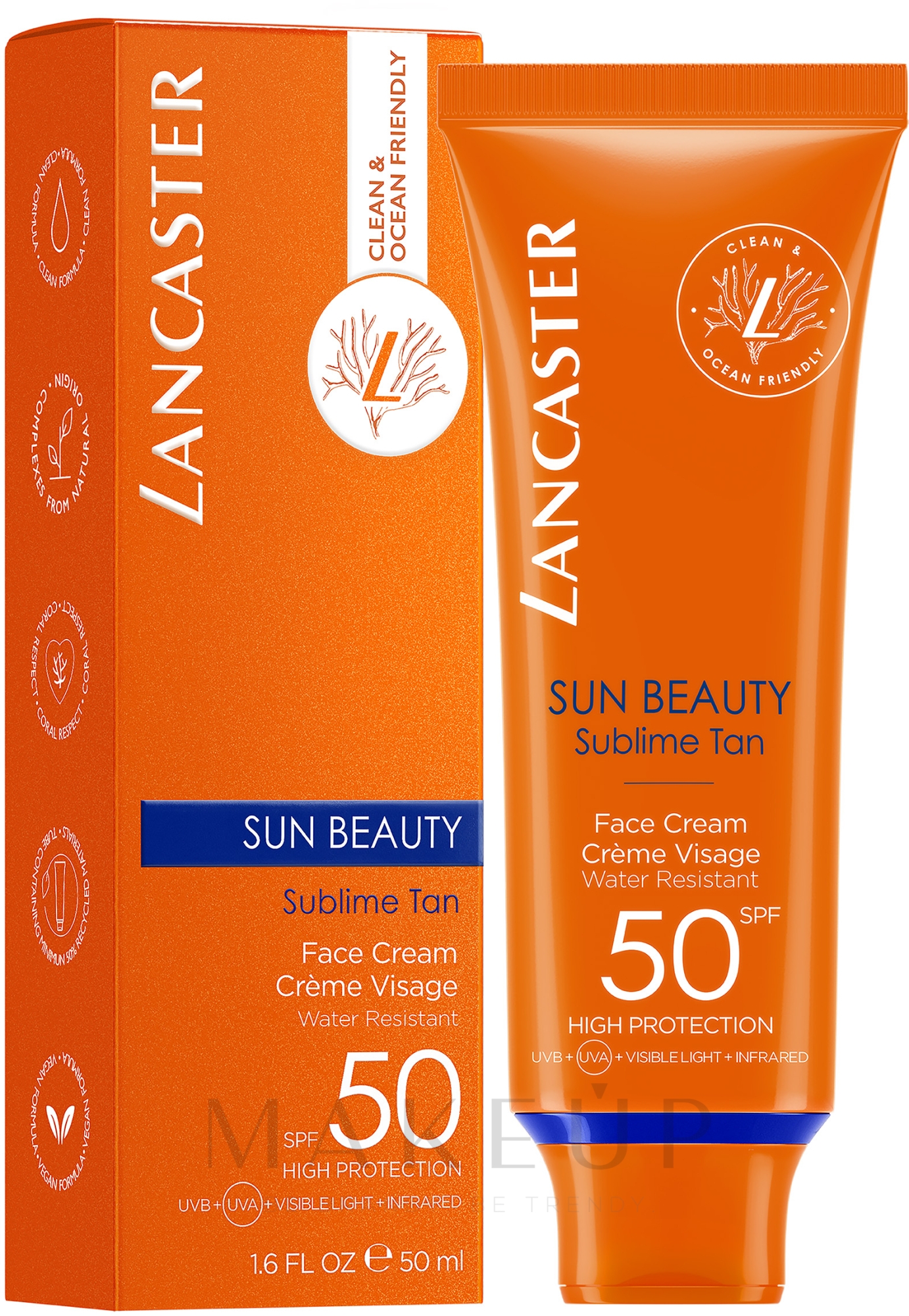 Sonnenschutz-Gesichtscreme - Lancaster Sun Beauty SPF50 — Bild 50 ml