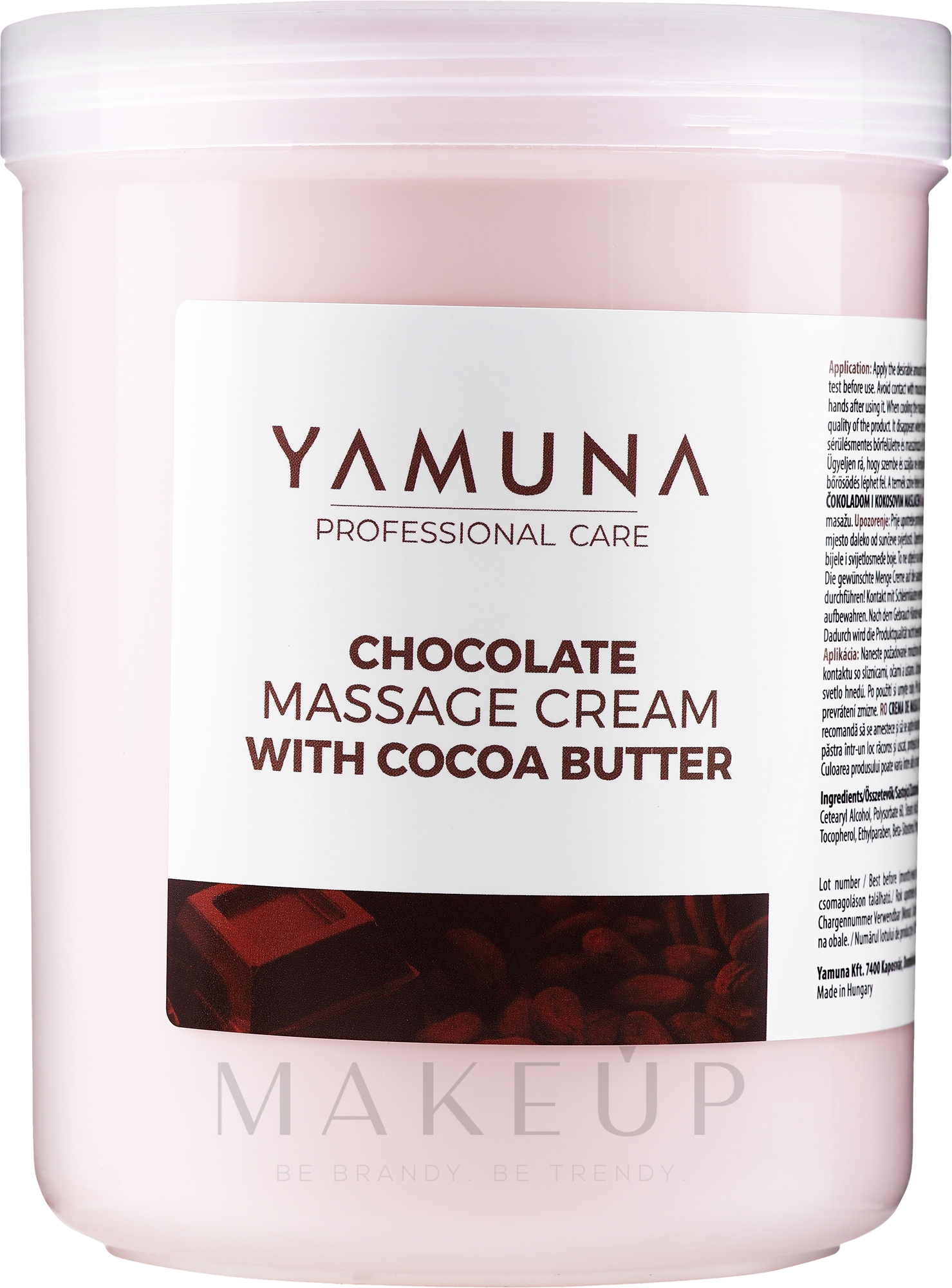 Körpermassagecreme mit Kakaobutter - Yamuna Massage Cream — Bild 1000 ml