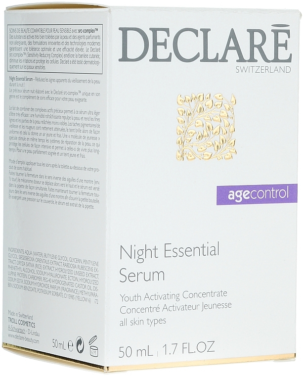 Regenerierendes Anti-Falten-Nachtserum - Declare Age Control Night Repair Essential Serum