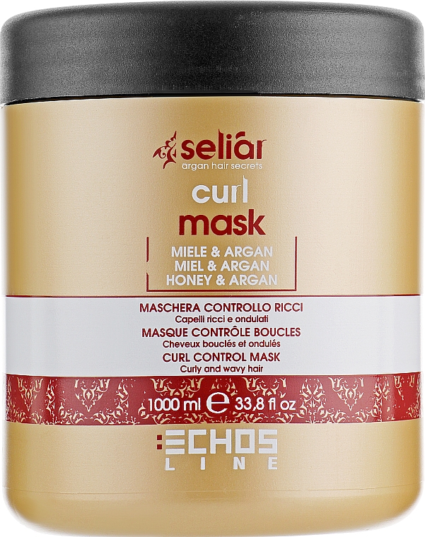 Maske für lockiges Haar mit Honig und Argan - Echosline Seliar Curl Mask