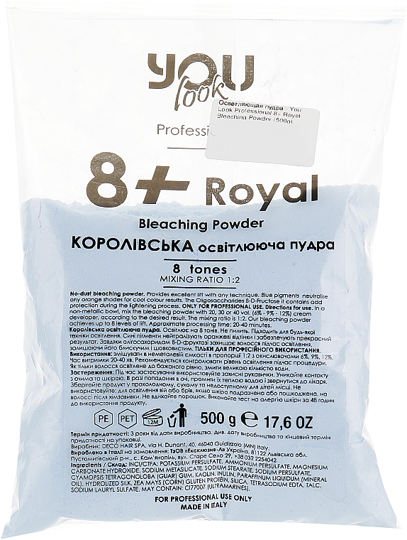 Bleichpilver - You Look Professional 8+ Royal Bleaching Powder — Bild N1