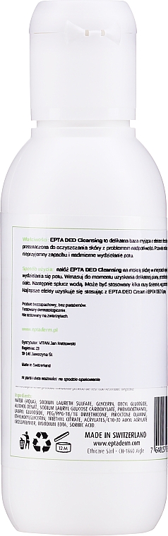 Duschgel gegen unangenehmen Geruch für Körper und Kopfhaut - Eptaderm Epta Deo Cleansing — Bild N2