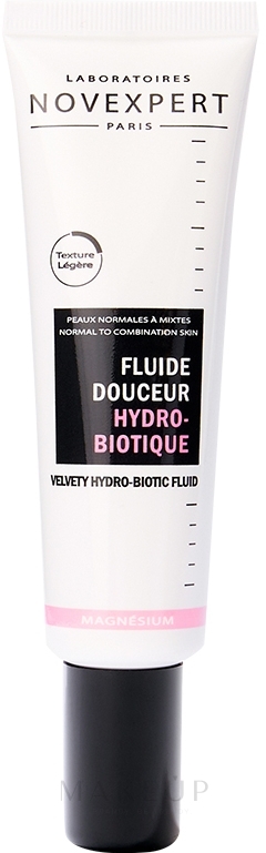 Intensiv feuchtigkeitsspendendes und beruhigendes Gesichtsfluid mit Magnesium für empfindliche Haut - Novexpert Magnesium Velvety Hydro-biotic Fluid — Bild 30 ml NEW