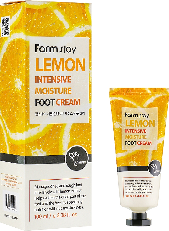 Intensiv feuchtigkeitsspendende Fußcreme mit Zitronenextrakt - FarmStay Lemon Intensive Moisture Foot Cream — Bild N2