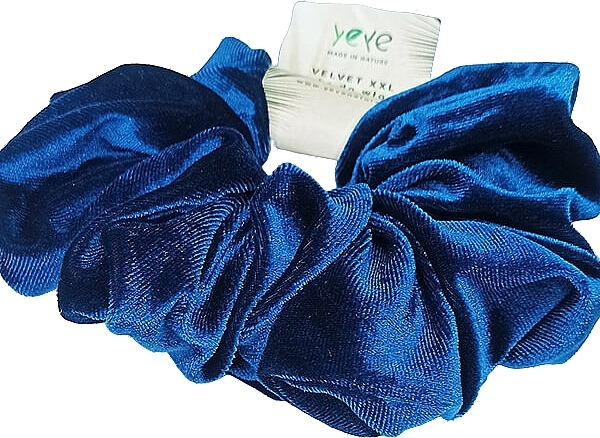 Haargummi aus Cord blau - Yeye Velvet XXL  — Bild N2