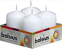 Düfte, Parfümerie und Kosmetik Stumpenkerzen weiß 4 St. - Bolsius Candle 60 mm x Ø40 mm