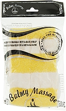 Massageband und Fausthandschuh aus Mikrofaser und Synthetik gelb - Balmy Naturel — Bild N1