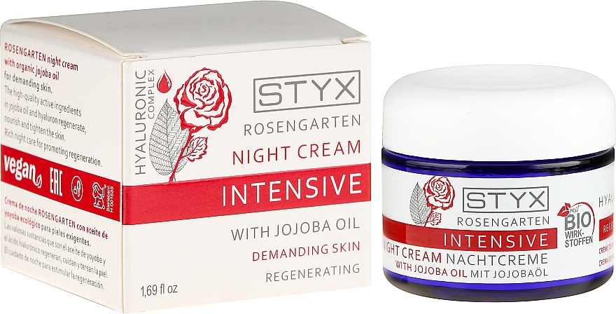 Intensive Nachtcreme mit Jojobaöl - Styx Naturcosmetic Rose Garden Intensive Night Cream — Bild N1