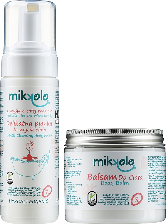 Körperpflegeset - Nova Kosmetyki Mikkolo Carefree Coconut Set (b/balm/200ml + b/foam/150ml + toy/1pc) — Bild N1