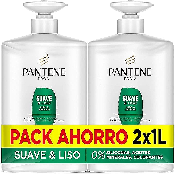 Set für Männer - Pantene Pro-V Soft & Smooth Shampoo (Shampoo/2x1000ml) — Bild N1