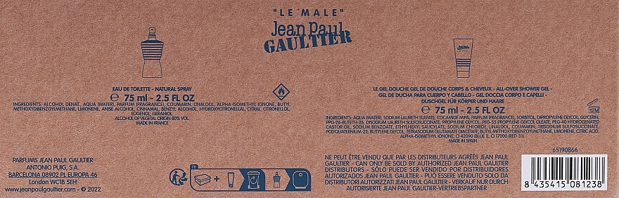 Jean Paul Gaultier Le Male - Duftset (Eau de Toilette 75 ml + Duschgel 75 ml) — Bild N3