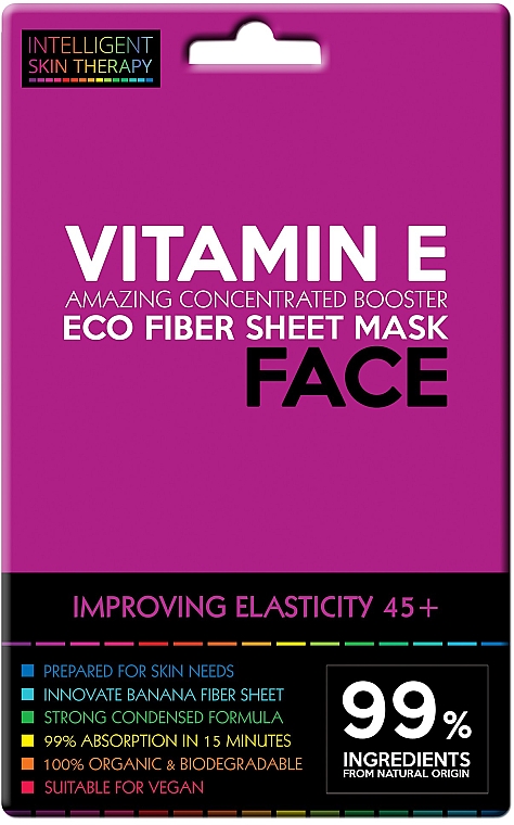 Tuchmaske für das Gesicht mit Vitamin E für mehr Hautelastizität - Beauty Face Intelligent Skin Therapy Mask — Bild N1