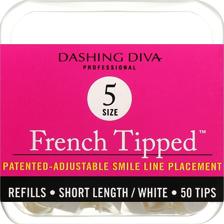 French Nagel-Tips - Dashing Diva French Tipped Short White 50 Tips Size 5 — Bild N1