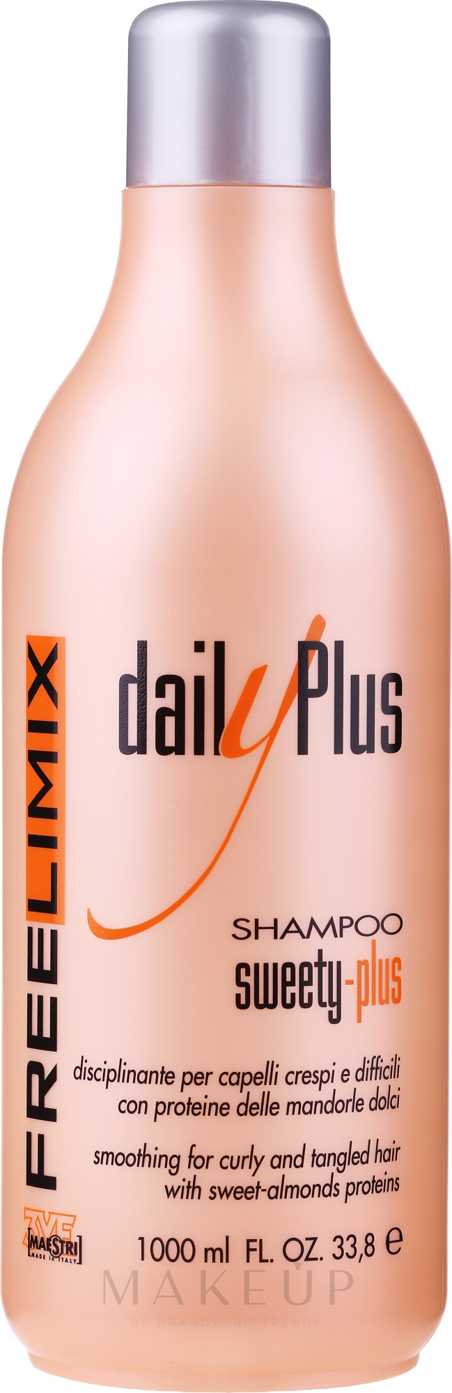 Glättendes Shampoo für lockiges Haar mit Süßmandelproteinen - Freelimix Daily Plus Shampoo — Bild 1000 ml