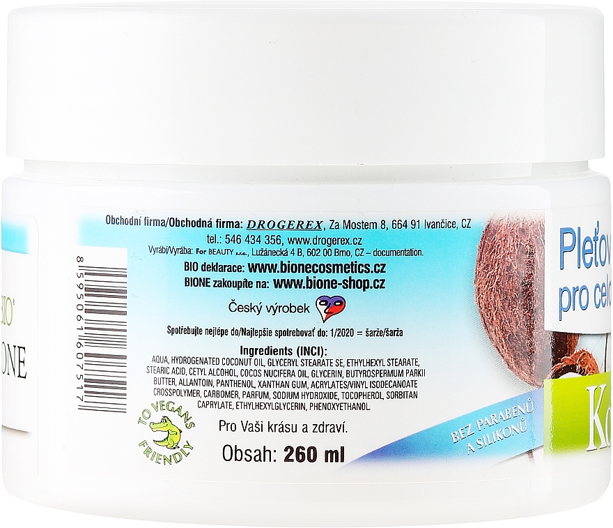 Universalcreme mit Kokosöl - Bione Cosmetics Coconut Skin Cream — Bild N2