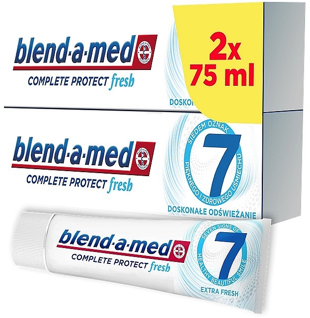 Zahnpflegeset - Blend-A-Med 3D White Extra Fresh (Zahnpasta 2x75ml) — Bild N1