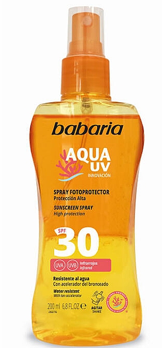 Zweiphasen-Sonnenschutzspray SPF 30  - Babaria Sun Sunscreen Biphasic Spray — Bild N1