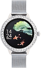 Düfte, Parfümerie und Kosmetik Smart-Armbanduhr für Damen aus Stahl Silber - Garett Smartwatch Women Victoria